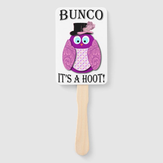 Éventail Bunco Dice Game Elegant Cute Owl (Devant)