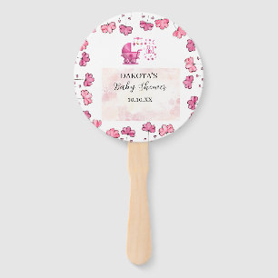 Éventail C’est une jolie fille illustration Baby shower ros