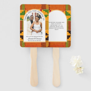 Éventail Cadeau de mariage africain ghanéen Kente pour invi