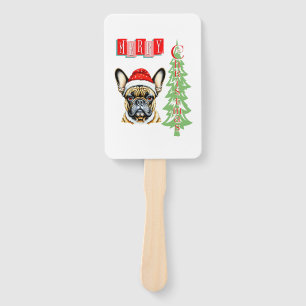 Éventail Cadeau de Noël pour Bulldog