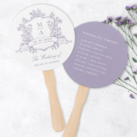 Calendrier de cérémonie de mariage Classic Lavende