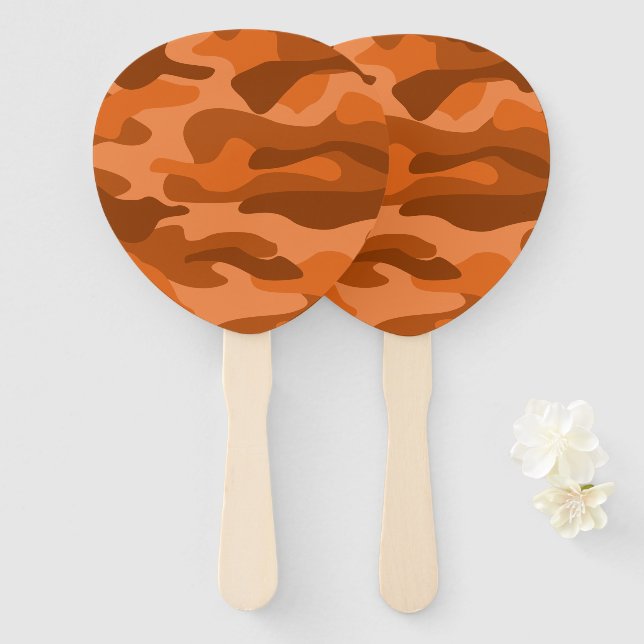 Éventail Camo Monocolor Espagnol Orange (Devant et derrière)