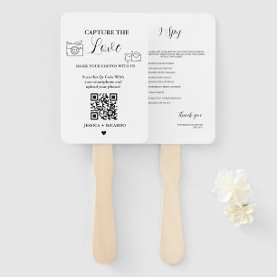 Éventail Capturez la carte de code QR Love Mariage, Carte p
