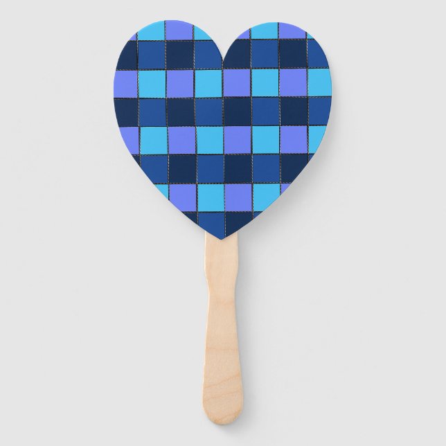 Éventail Carreaux de mosaïque personnalisés et motif de gri (Devant)