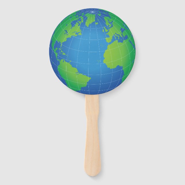 Éventail Carte du monde (Devant)