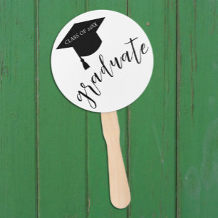 Éventail Casquette de remise des diplômes minimaliste noir