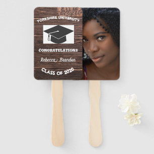 Éventail Cérémonie de graduation en bois rustique Jeux de v