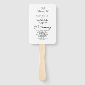 Éventail Cérémonie de Mariage noir et blanc de base Han