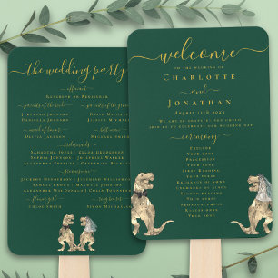 Éventail Cérémonie de mariage sur le thème des dinosaures V