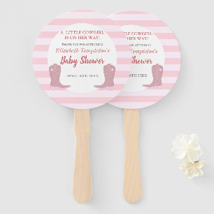 Éventail C'est une fille de la campagne Baby showers fans