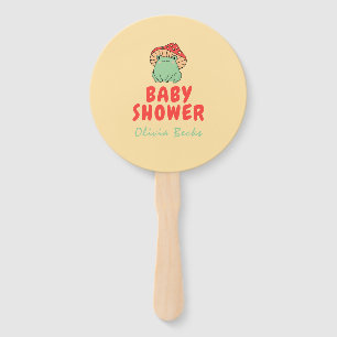 Éventail Champignons avec Baby shower de grenouille