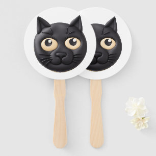 Éventail Chat noir 3D inspiré