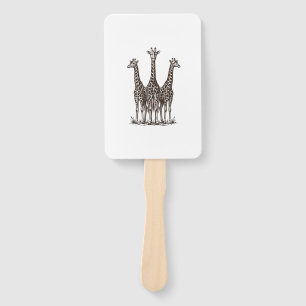 Éventail Chemise de safari avec gravure de girafe au couche