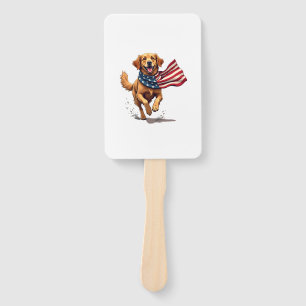 Éventail Chemise vintage gravée Freedom Golden Retriever