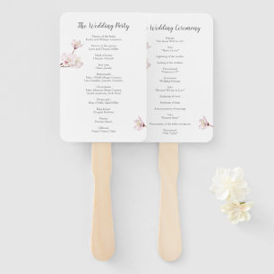 Éventail Cherry Blossom Japonais Sakura Wedding Programme