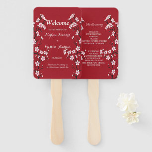 Éventail Cherry Blossom Wedding Program