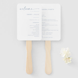 Éventail Chic + Simple Moderne Programme Mariage Ventilateu