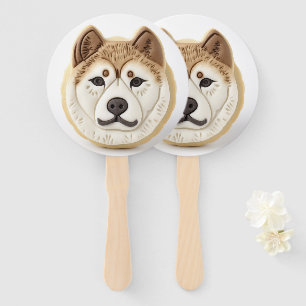 Éventail Chien Akita Inspiré de la 3D
