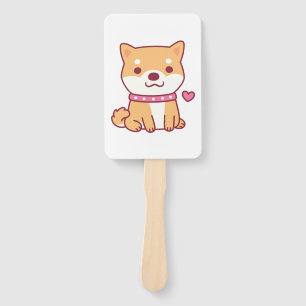 Éventail Chien mignon Shiba Inu