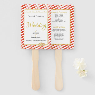 Éventail CHINE Christian Custom Wedding 婚 Programme 礼