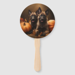 Éventail Chiots Berger Belge Délice d'Automne Citrouille