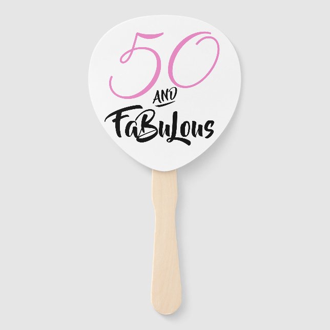Éventail Cinquante et fabuleux 50e anniversaire fête Person (Devant)