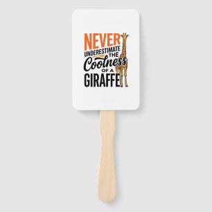 Éventail Citation de girafe drôle design vintage vecteur T-