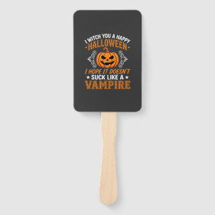 Éventail Citrouille de vampire drôle d'Halloween