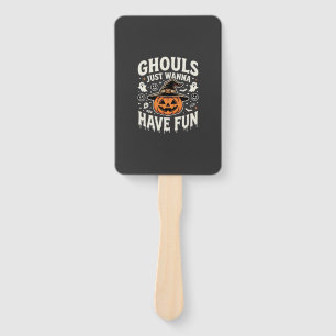 Éventail Citrouille d'Halloween Les goules veulent juste s'