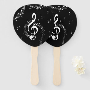 Éventail Climactic G Clef Music Black
