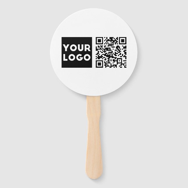 Éventail Code QR modifiable et logo ou image de votre entre (Devant)
