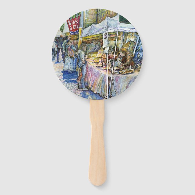 Éventail Coin de Flying Pig Farm et Wine a Bit. (Devant)