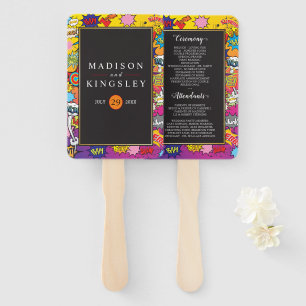 Éventail Comédie Pop Art Discours Bubble Mariage Hand Fan