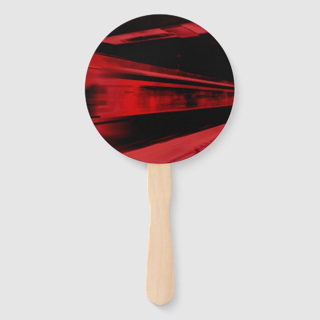 Éventail Concept de mouvement moderne et cool en rouge et n (Devant)