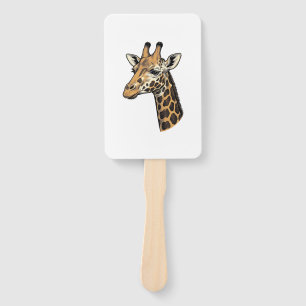 Éventail Conception de chemise de portrait de girafe gravur