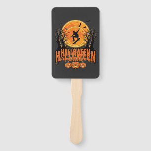 Éventail Conception de Lune de Skateboard Halloween Hallowe