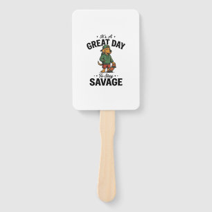 Éventail Conception de T-Shirt avec Gravure Vintage Savage