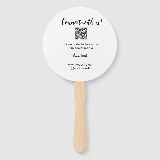 Éventail Connectez-vous avec nous scan QR code ajouter e-ma (Devant)