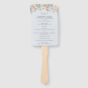 Éventail Cottage Garden Pastel Blue Peach Coral Programme