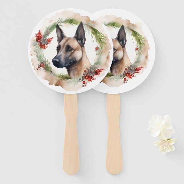 Éventail Coupe de Fête de la couronne de Noël Malinoi (Devant et derrière)