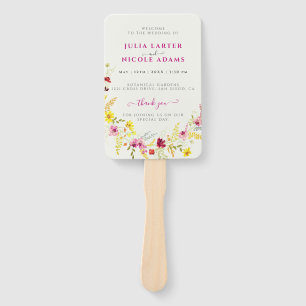 Éventail Couronne de fleurs d'orchidée sauvage rose pourpre