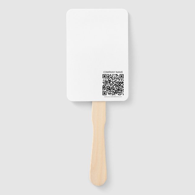 Éventail Créer votre propre code QR | Noir et blanc (Devant)