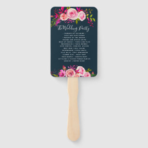 Éventail Crystal mariage HAND FANS programme ordre de servi