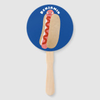 Curieux hot dog Weiner dessin animé