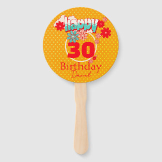 Éventail Custom Name & Age, Happy Birthday