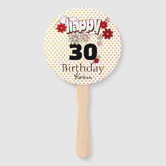 Éventail Custom Name & Age, Happy Birthday