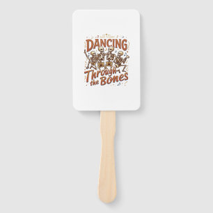 Éventail Danse à travers les squelettes d'Halloween musique