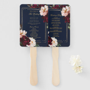 Éventail Dark Moody Burgundy Blush Floral Navy Programme