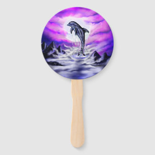 Éventail Dauphin au clair de lune