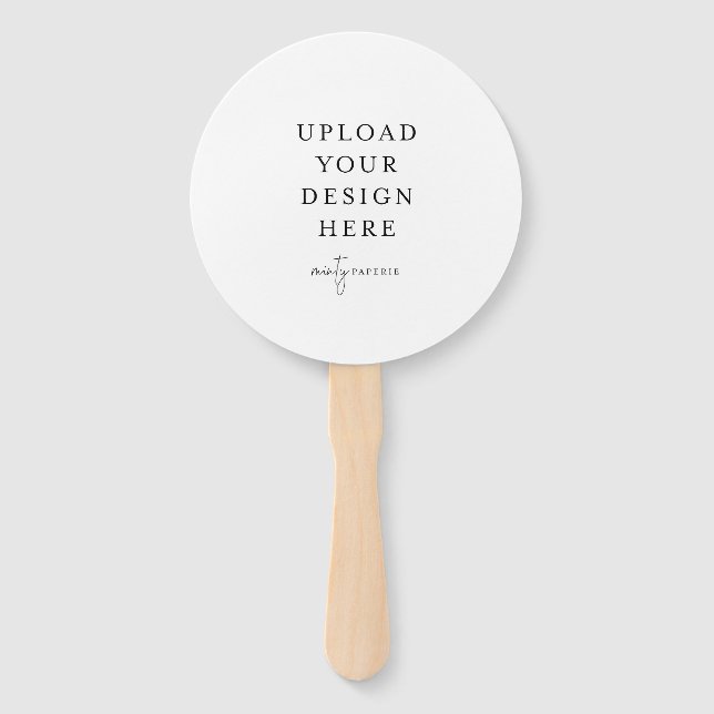 Éventail de programme de mariage rond (Devant)